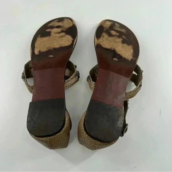 Steve Madden luxe L-Zena sandals size 8 tan faux leather gladiator festival boho - Picture 7 of 14